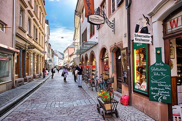 Historische Gässchen in Freiburg im Breisgau