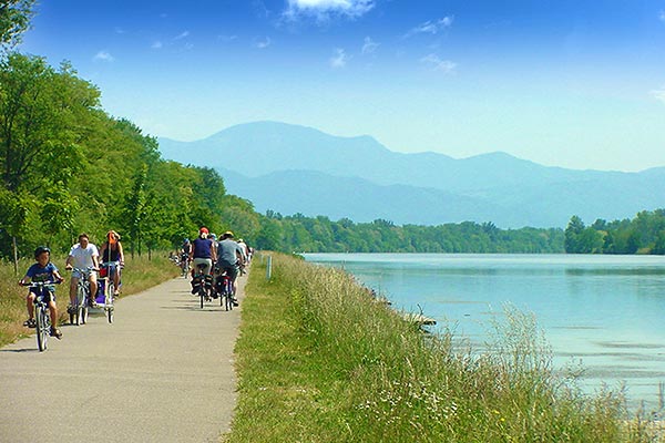 Radtour am Rhein